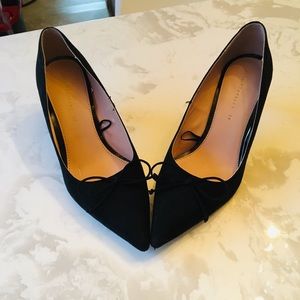 Zara Shoes - Zara black bow tie suede like heels Zara Shoes - Zara black bow tie suede like heels